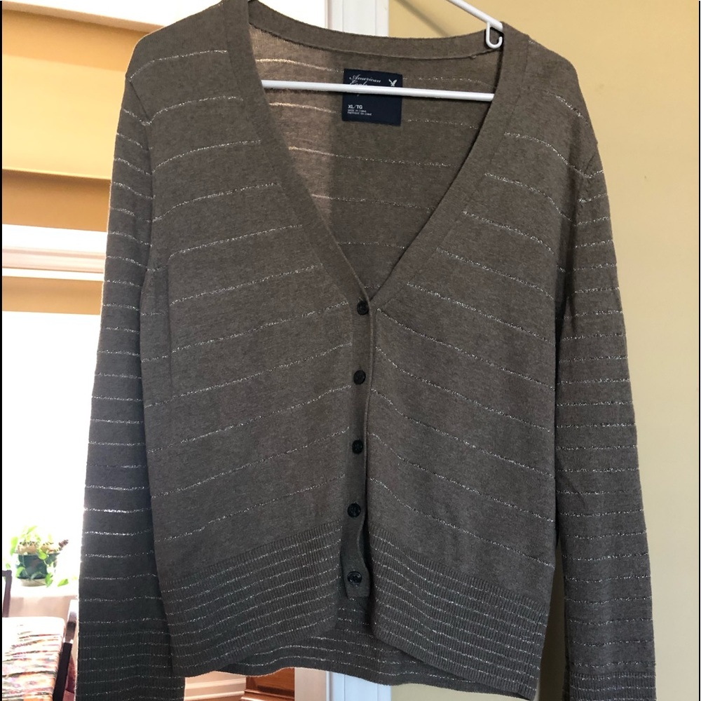 American eagle  brown and gold sweater!